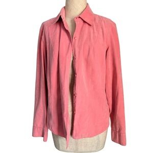 Vintage Talbots Pink Soft Button Down Top Size S Coastal Vacation Resort
